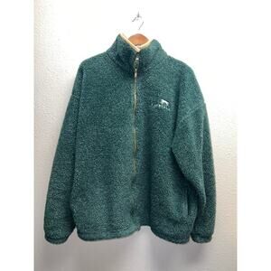 Vintage Mackinac Fleece Sweatshirt Arctic Image Crewneck Full Zip Jacket 90s L